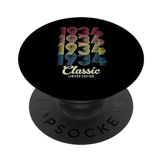 Regalos retro de cumpleaños vintage de 1934 para hombres y mujeres de los años 70 y 80 PopSockets PopGrip Intercambiable