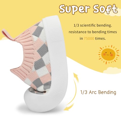 Image of BACSAC Baby Toddler Unisex Infant Shoes Boys Girls Beige Mesh Breathable Non-Slip Soles 6-36 Months