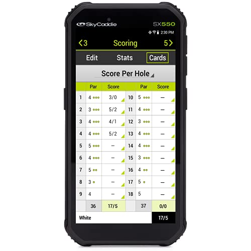 Skycaddie Sx550 Tour Book, Black #TOP5