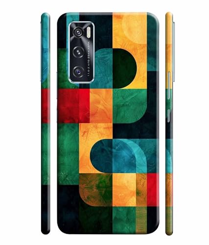 Image of Pattern Colorful Printed Hard Back Case Cover & Compatible for Vivo V20 SE (Multicolor) - D1812
