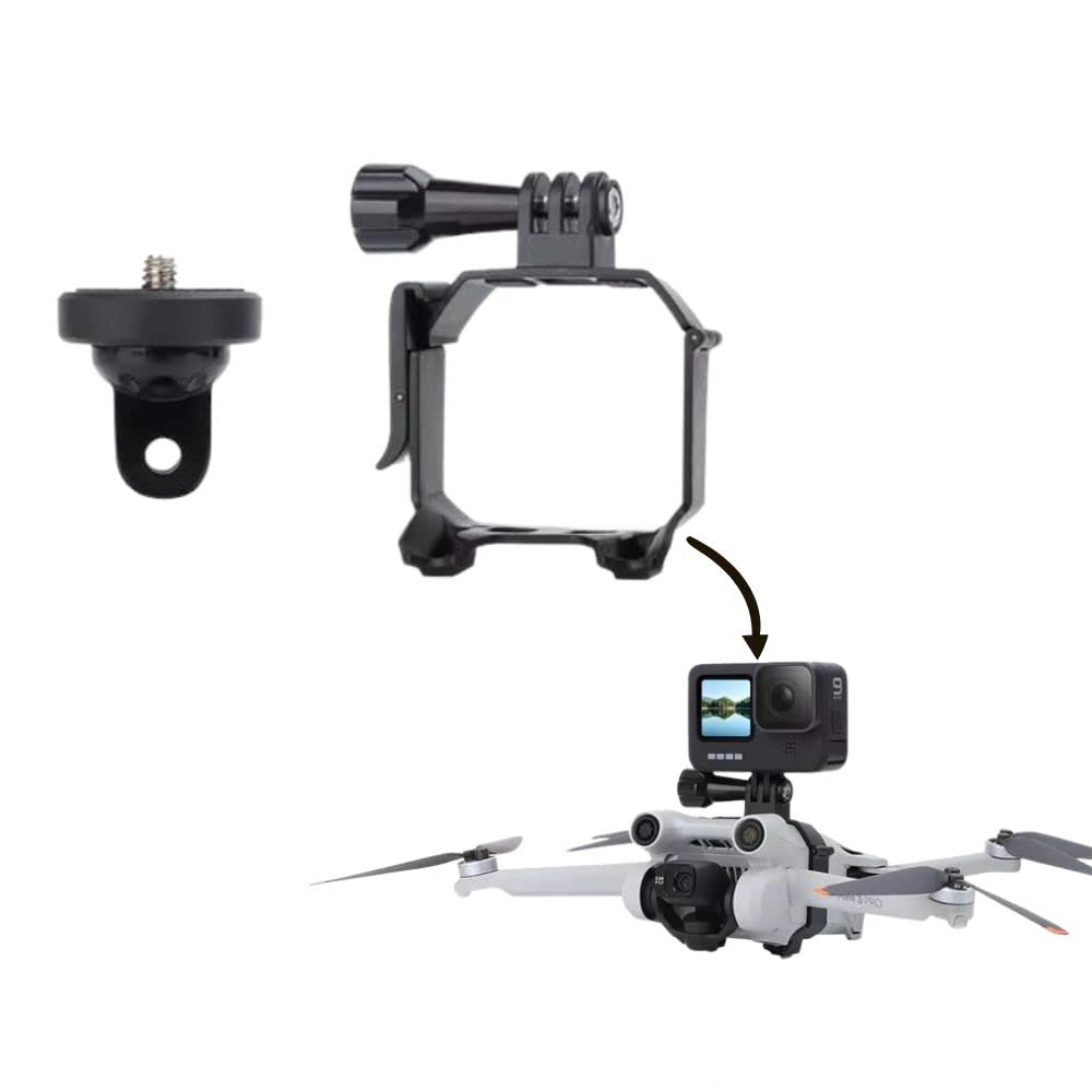 GetZget® Camera Holder for DJI Mini 3 Pro Gopro/ Insta360/ Action Camera Mount Adapter Accessories