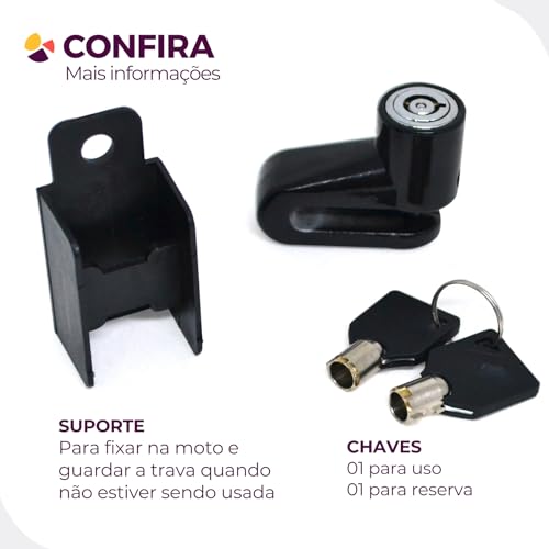 Trava Cadeado para Moto Disco de Freio Anti Furto