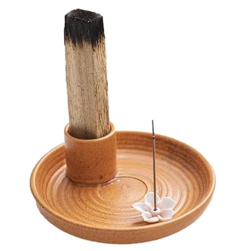 Soporte de incienso de cerámica, soporte de salvia para quemar, candelabro de cerámica, soporte de incienso, quemadores, decoración para el hogar, soporte para ceniceros para estante de oficina, mesa