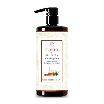 Honey & Aloe Vera Shampoo, 200ml Natural Hair Care for Dry Damaged Hair, Tea Tree and Rosemary Scent, Strengthens Hair Follicles