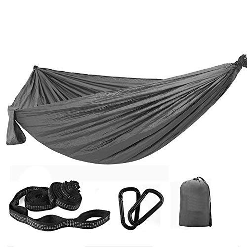 Single Hammock with Tree Straps Garden Outdoor Camping Hammocks Nylon Lightweight Multifunctional Parachute