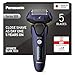 Panasonic Series 800 ES-LV67 Elektrischer Nass- & Trockenrasierer, 5-fach-Scherkopf Mit Linearmotor Und Bartsensor Technologie, Inklusive Pop-up Trimmer Und 16D-Multi-Flex-Kopf, Navy Blau