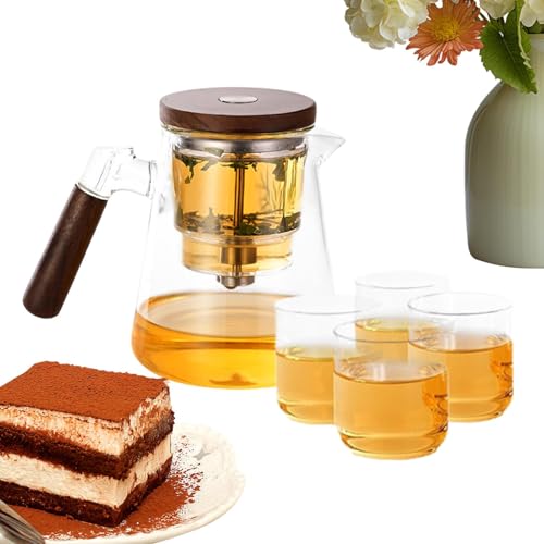 Théière en verre borosilicate avec infuseur chic pour la maison