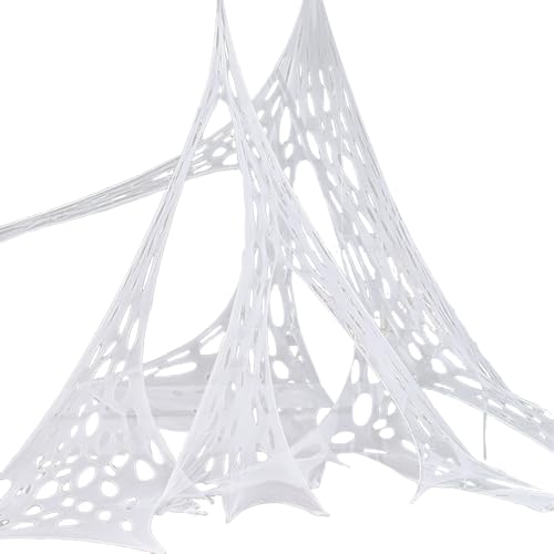 Tela de araña escalofriante para Halloween, decoración de Halloween, como decoración para valla, jardín, ventana, patio, patio y fiestas espeluznantes