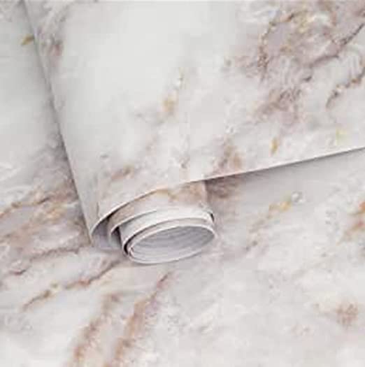 LIVECOOL Marble Contact Paper Wall Paper Peel and Stick Removable Self Adhesive Waterproof Wallpaper for Kitchen Countertop Cabinet Shelf Liner (24 X 144 INCHES, Grinding Stone Marble) (B0BWNDGDX7) Amazon Price History, Amazon Price Tracker