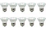 Anyray A1875Y (10-Pack) HR16 120V 25W E27/E26 MR-16 25 Watt JDR C Halogen Bulb Lamp HR 16 with Lens (25 Watts)