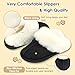 GIWONET Kids Slippers Girls Boys Faux Fur House Slippers Fuzzy Indoor Shoes Warm Memory Foam Soft Plush Bedroom Slides,Black