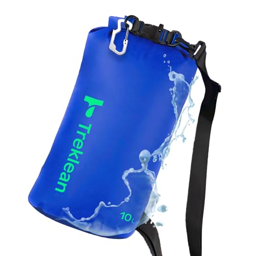 Image of Lightweight Dry Bags Waterproof for Kayaking,5L /10L /20L /35L Roll Top Dry Sack Waterproof Bags for Travel Boating Camping Beach (Blue, 10L)