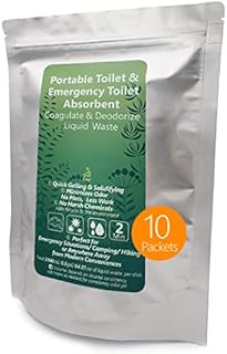 Porta Potty Chemicals Poo Powder Gel for Portable Toilet Camping Toilet Chemicals Absorbent Gel Liquid Waste Gelling and Deodorizing Powder Urine Absorber for Emergency Toilet Waste Treatment