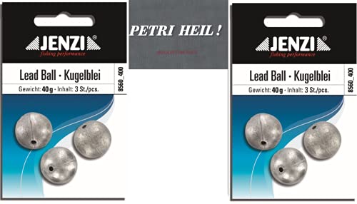 Set 2 Packungen Kugelgewichte mit Loch 2,5 4 10 12 15 20 25 40 Gramm (6-26...