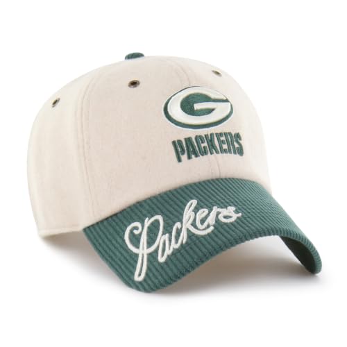 47 Women's Natural/Green Green Bay Packers Rope Script Clean Up Adjustable Hat
