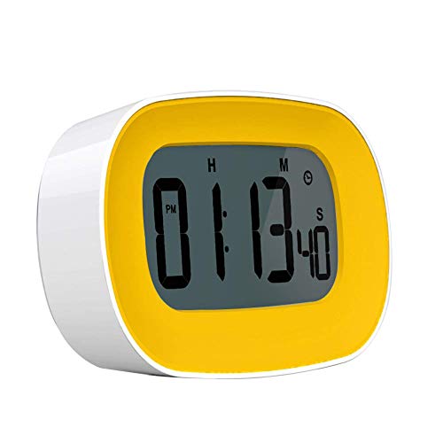 Digital Timer and Alarm Clock, Kitchen Stopwatch Timer in Big Bold Digits, 12/24