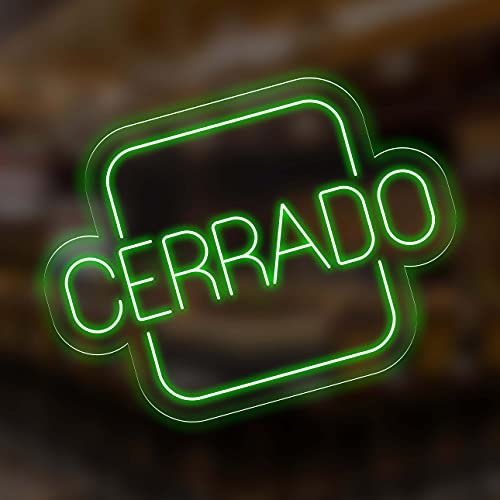 Néon LED vert 55 cm pour restaurant | Enseigne lumineuse intérieure 12V