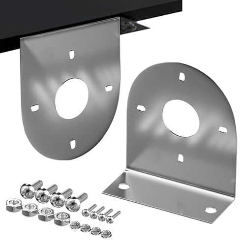 Pomurom Support De Fixation Pour Feux De Remorque | 2 Pièces Porte-Lampe LED En Acier Inoxydable | Support De Feu De Gabarit En L Avec Trous Pré-percés Et Quincaillerie,pour Éclairage Auxiliaire de