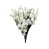 Buiten decoratieve planten 2 stks kunstbloemen nep outdoor planten faux plastic-groen fake narcis wit Tuin, balkon, enz.