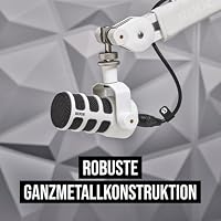 RØDE PodMic USB Dynamisches Rundfunkmikrofon mit XLR- und USB-Anschluss für Podcasting, Streaming und Content-Erstellung (Weiß) – Ansicht 2
