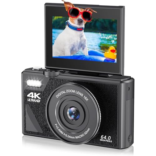 Bewinner 4K Digital Camera for Photography, 64MP UHD Vlogging Camera with 18X Zoom, Flip Screen, Webcam Function-picture-27
