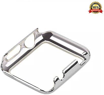 Protective Case for Apple Watch Case 42mm Series 1, Bumper for Apple Watch 42mm Snap on Face Cover Full Coverage Screen Protector of Thin Plated Case PC for iWatch/Sport/Edition 2015 - Silver