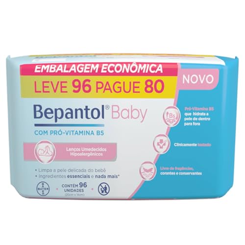 Bepantol Kit 3 Lenços Umedecidos Hipoalergênicos 96un cada