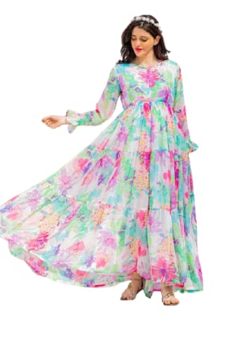 Buy MOGAL FASHION Women Printed Gown 
