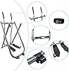 PLOTSAGE Folding Air Walk Trainer, Portable Full Body Fitness Exercise Machine, Air Walker Glider for Gym And Office, Silver