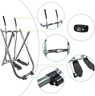 PLOTSAGE Folding Air Walk Trainer, Portable Full Body Fitness Exercise Machine, Air Walker Glider for Gym And Office, Silver