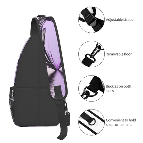 Mochila cruzada tipo bolso, negra, para excursión y uso urbano miniatura 5