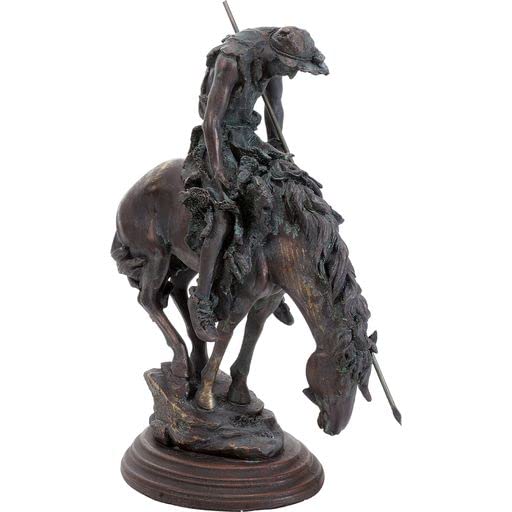 Estatua Decorativa Guerrero Western Bronce 15.3 in miniatura 5