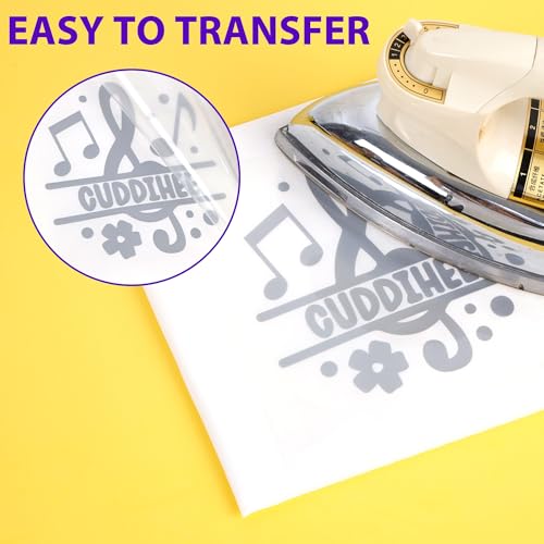 Image of HTVVETUR Silver HTV Iron on Vinyl 12Inch by 35ft Heat Transfer Vinyl for T-Shirt HTV Rolls for All Cutter Machine - Easy to Cut & Weed (35ft, Silver)