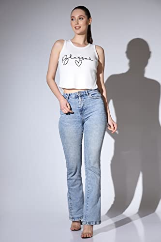 Image of OM SAI LATEST CREATION Crop Tops for Women || Ribbed Solid Chest Printed Crop Top for Girls || Text & Hart Print with Round Neck & Sleeveless Crop Top for Women || Tank Top.