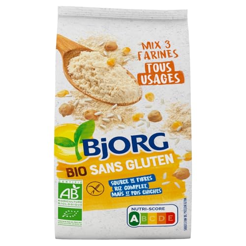BJORG - Mix 3 Farines Tous Usages - Farine Sans Gluten Bio - Farine de Riz...