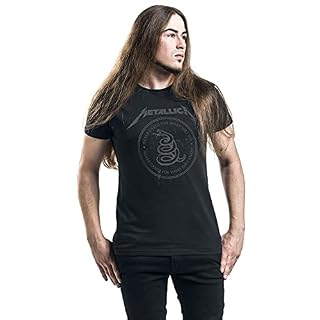 Générique Metallica Snake Ring Tonal Homme T-Shirt Manches Courtes Noir Regular/Coupe Standard - Les Beatles, Paul McCartney, John Lennon, RIngo Starr, George Harrison Générique Metallica Snake Ring Tonal Homme T-Shirt Manches Courtes Noir Regular/Coupe Standard – Image 4