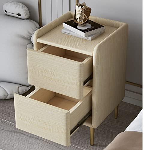 Table de chevet en pierre frittée et cuir microfibre vert avocat luxe - 3