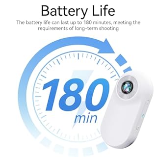 Xilecam Mini Body Camera 1080P with 32GB Card Helmet Camera Body Cameras with Audio and Video Recording Multi-Function Accessory Bodys Cam（White）