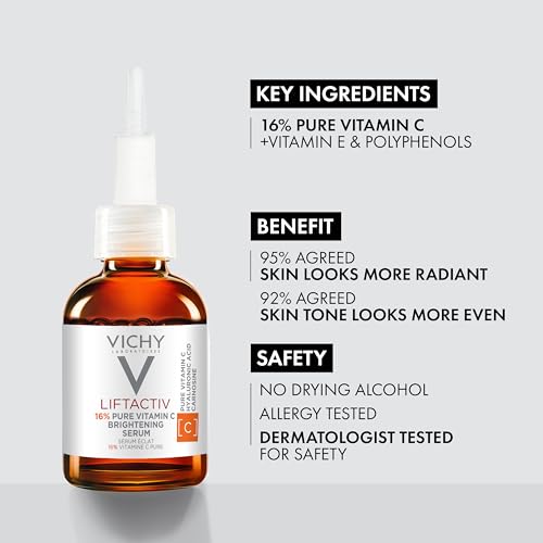 Vichy Mineral 89 Booster, Pure Hyaluronic Acid Serum for Face with Polyglutamic Acid for Skin Barrier Repair, Plumps & Hydrates, Lightweight Hydrating Serum, Oil-Free, Non-Sticky
