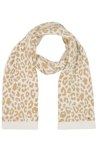 Michael Kors Women's Metallic Feather Leopard Scarf, Stylish Fashion Accessory,