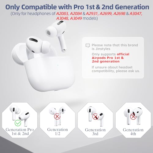 Image of Charging Case Replacement for AirPods Pro 1st & 2nd Generation - Wireless Charger Case with Bluetooth Pairing Sync Button (Earbuds Not Included) - White