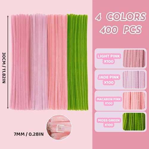 Image of brenzo Pipe Cleaners Craft Kit, 400-Piece Flower Making Set