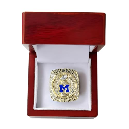 Anneau Rose Bowl 2021 Michigan Wolverines le cadeau idéal en or pour homme et fan