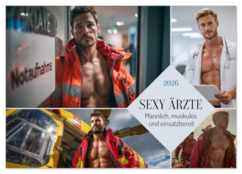 SEXY ÄRZTE - Männlich, muskulös und einsatzbereit (Tischkalender 2026 DIN A5 quer), CALVENDO Monatskalender: Erotischer Männerkalender: Nackt, ... Sixpack in der Sprechstunde (CALVENDO Erotik) SEXY ÄRZTE - Männlich, muskulös und einsatzbereit (Tischkalender 2026 DIN A5 quer), CALVENDO Monatskalender: Erotischer Männerkalender: Nackt, ... Sixpack in der Sprechstunde (CALVENDO Erotik)