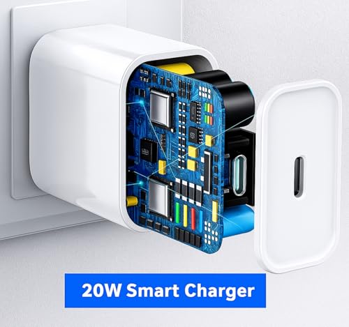 Image of Adapter Compatible for Apple 20W USB-C Power Charger for iPhone, iPad & AirPods, White