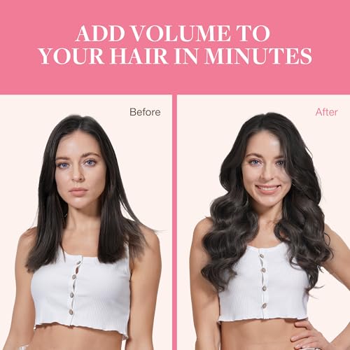 Image of GOO GOO Clip in Hair Extensions Real Human Hair Dark Brown Remy Extensions