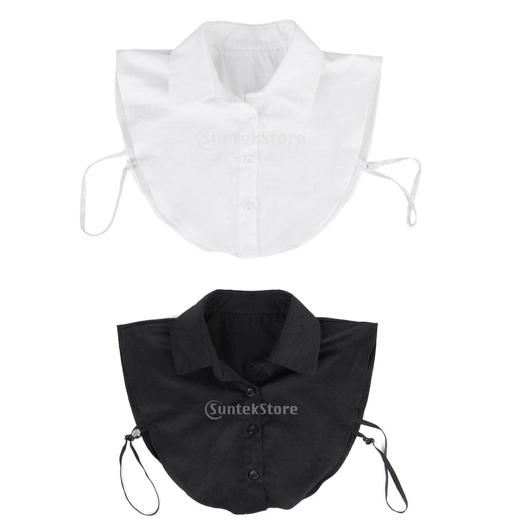 Merishopp 2X Women Fake False Half Shirt Blouse Detachable Collar Necklace Black White | Clothing Shoes & Accessories | Womens Accessories | Scarves & Wraps-picture-46