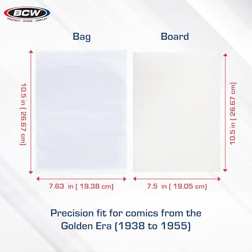 Sacs de bande dessinée Golden Age protection sans acide BCW 100ct