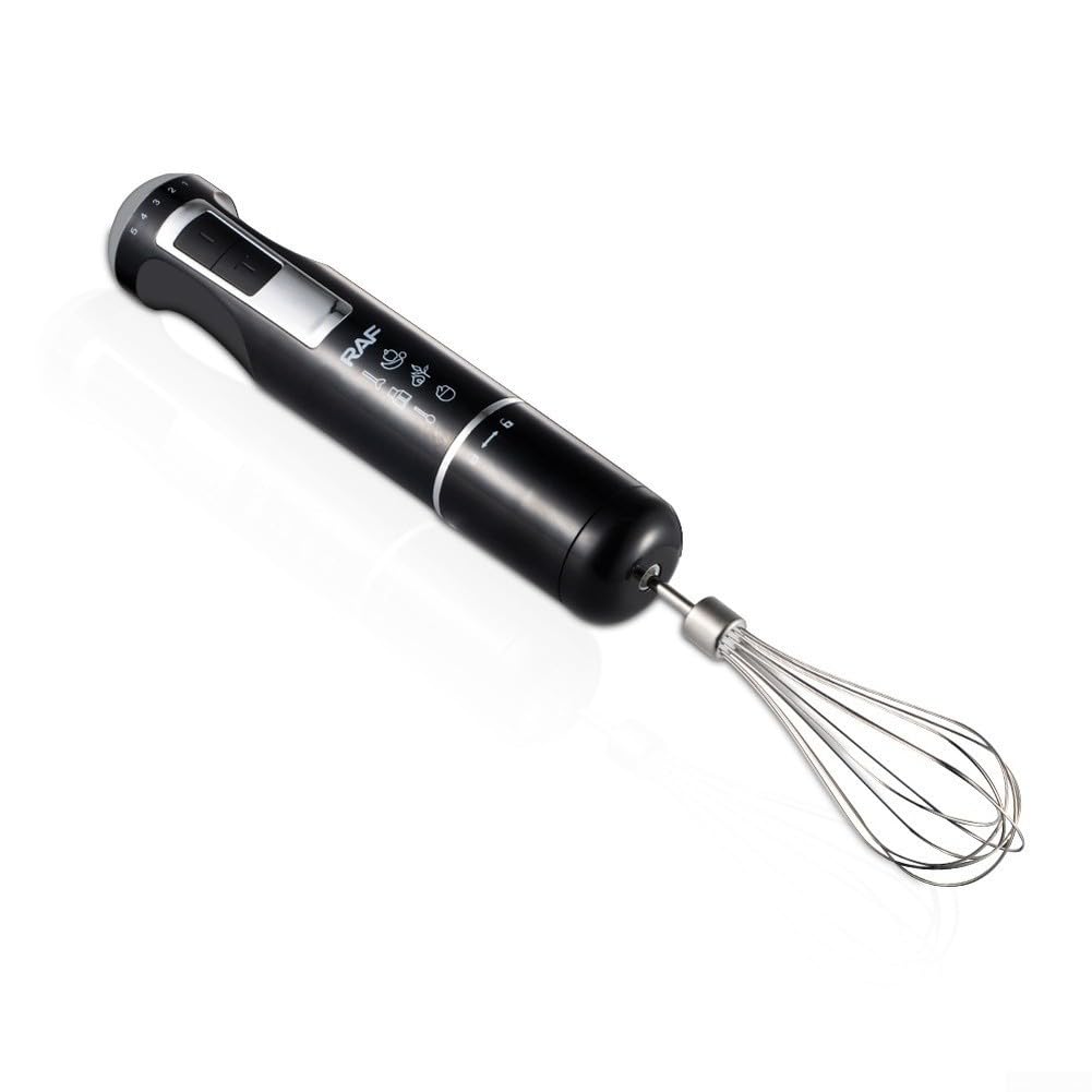 a per immersione 1600W 4-in-1 con Turbo per Zuppe e Purea - Mixer Elettrico Acciaio per Carne e Verdure - Set Completa 34cm