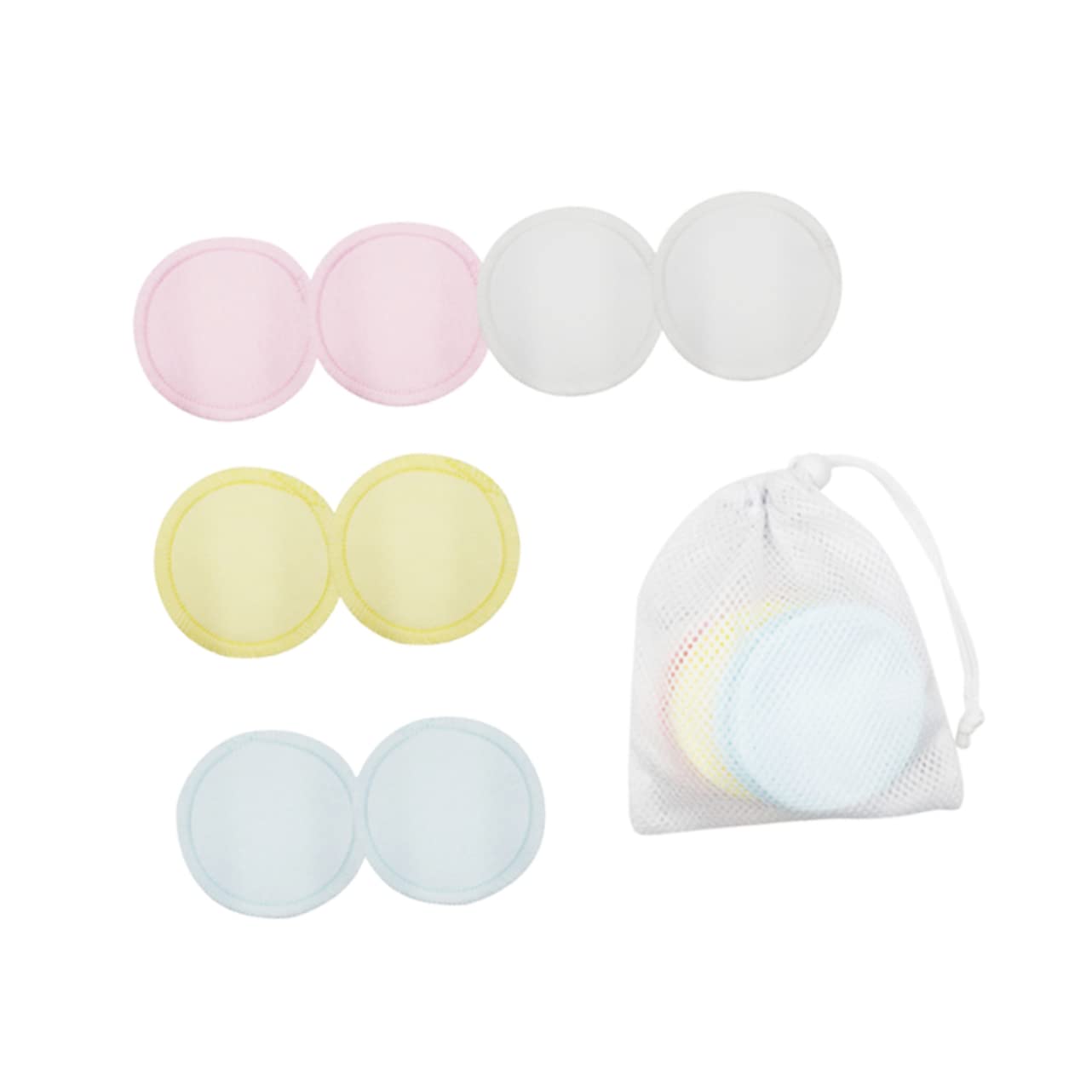 Didiseaon 8pcs Reusable Face Pads Pure Cotton Makeup Remover Wipes Set for Face Gentle Cleansing Rounds with Mesh Bag